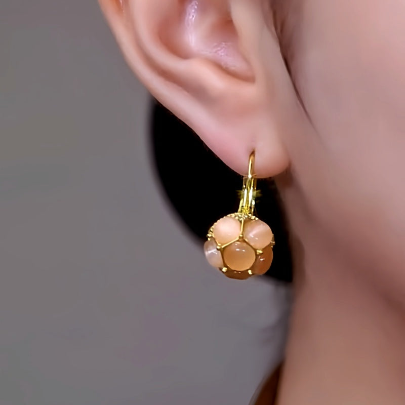 Debbie Katz - Adeena Cat Eye Earrings 18k Gold Rose main image 1