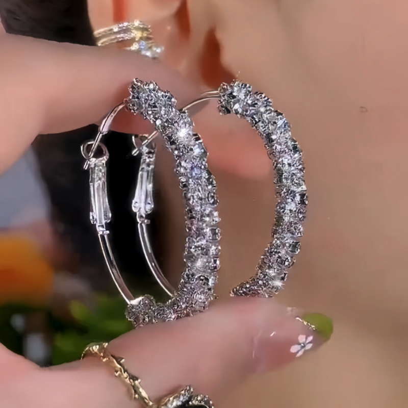 18k Yellow Gold Filled Flower Blue Opal Diamond Zircon Hoop Earrings Party Gift 654db43fb722f56a90c5acd2