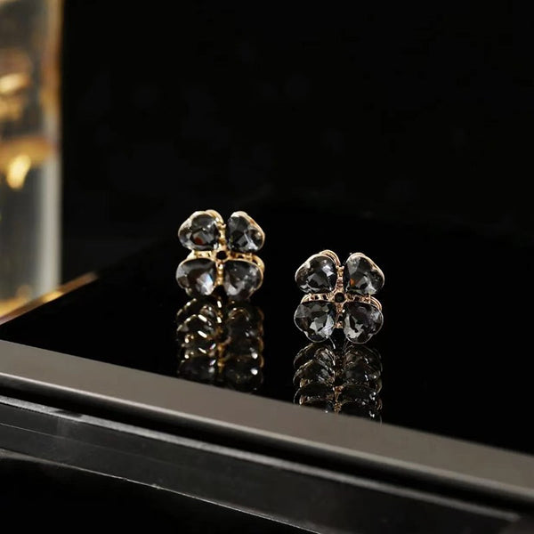 14K Gold-plated Rotatable Flower Stud Earrings