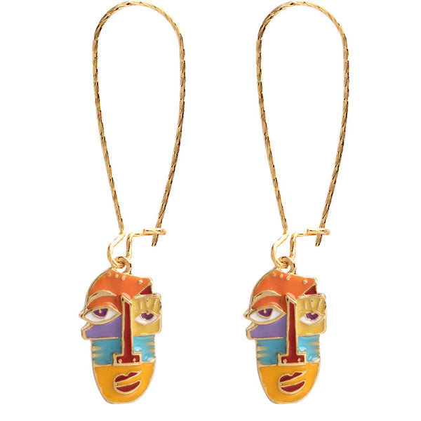 18K Gold-covered Dripping Glaze Earrings