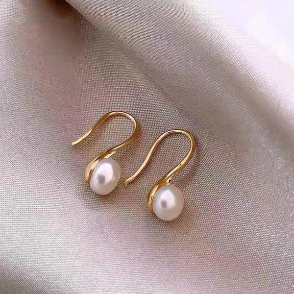 18K Gold Plated Pearl Earrings