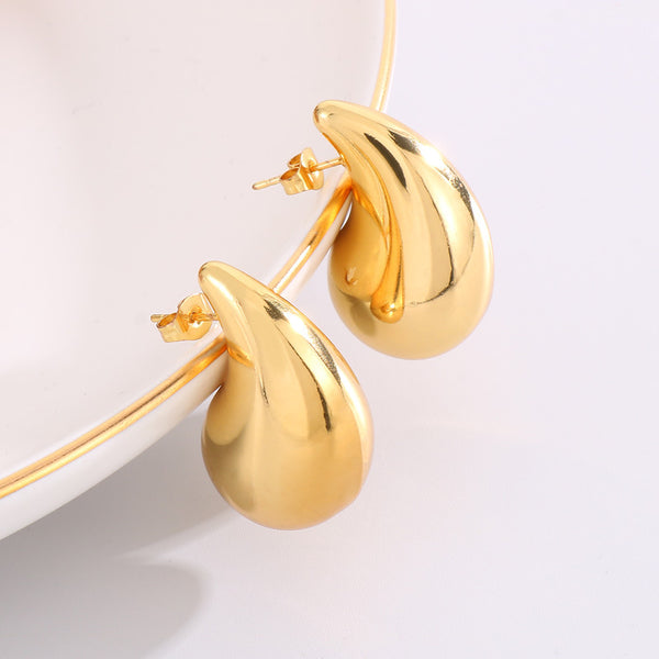 18K Gold-plated Water Drop Stud Earrings