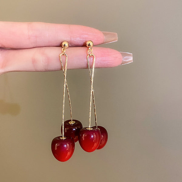 14K Gold-plated Cherry Earrings