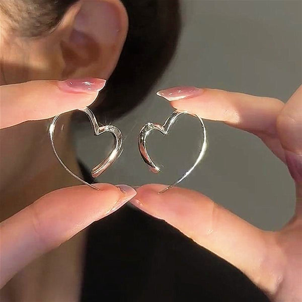 14K Gold Plated Heart Design Threaders Earrings