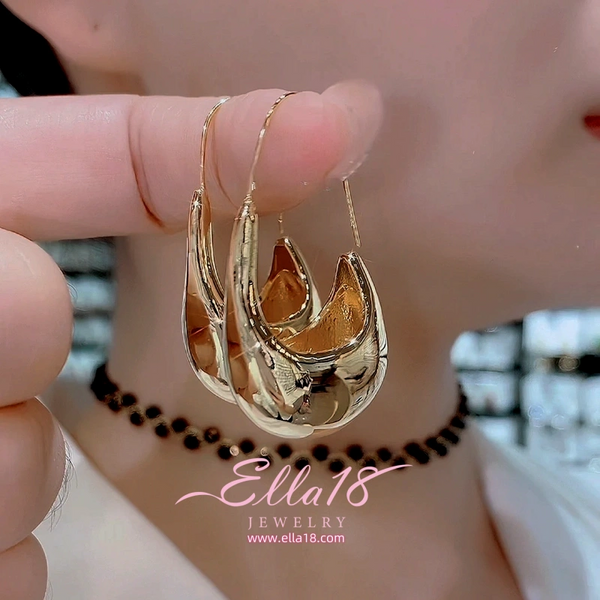 14K Gold-Plated Basket Earrings