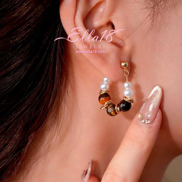14K Gold-Plated Bead Tassel Earrings