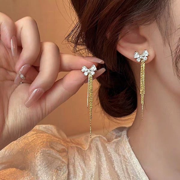 14K Gold-Plated Bow Earrings