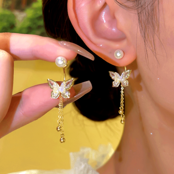 14K Gold-Plated Butterfly Earrings