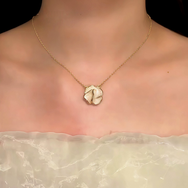 14K Gold-Plated Camellia Necklace