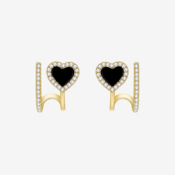 14K Gold-Plated Cherish Heart Studs