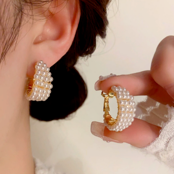 14K Gold-Plated Elegant Beaded Earrings