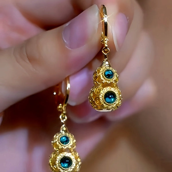 14K Gold-Plated Elegant Gourd Earrings