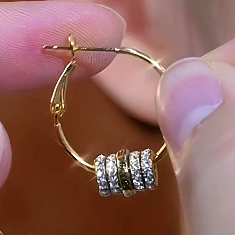 14K Gold-Plated Elegant Ring Hoop Earrings – Ella18