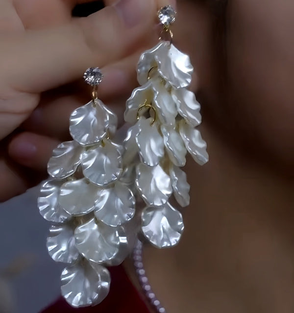 14K Gold-Plated Elegant Seashell Petal Earrings