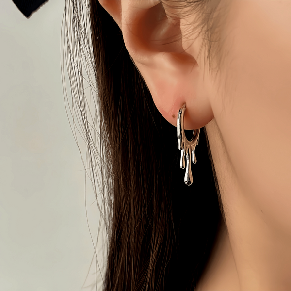 14K Gold-Plated Elegant Water Drop Earrings