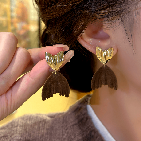 14K Gold-Plated Exquisite Fishtail Tassel Earrings