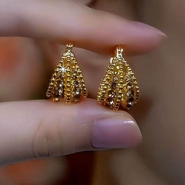 14K Gold-Plated Firework Tassel Bead Earrings