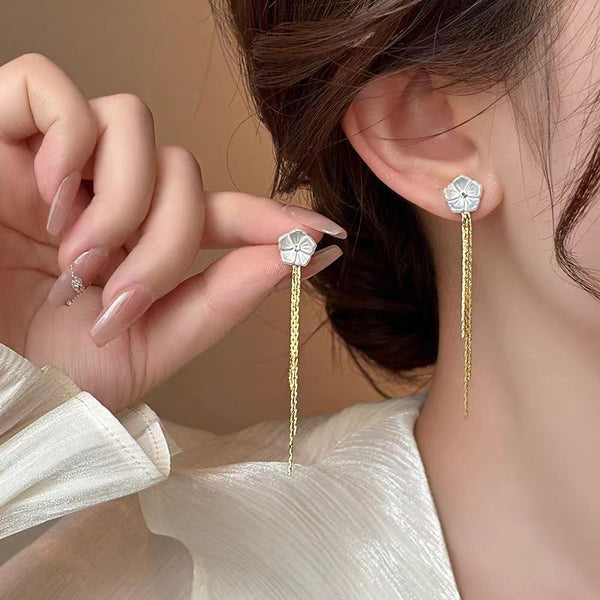 14K Gold-Plated Flower Earrings