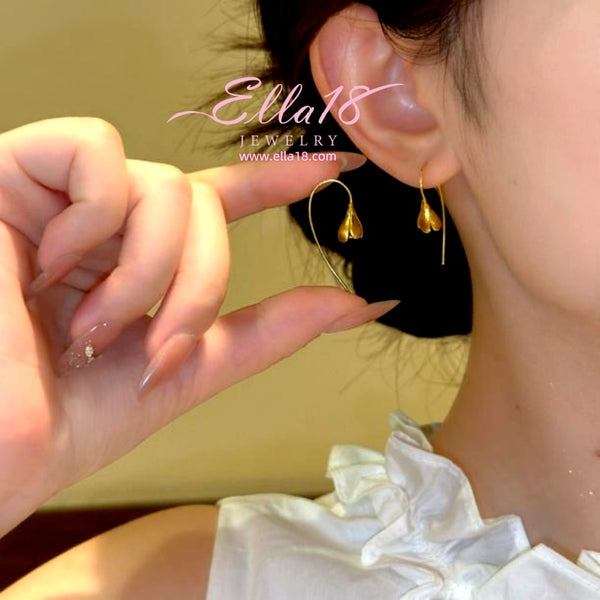 14K Gold-Plated Flower Threader Earrings