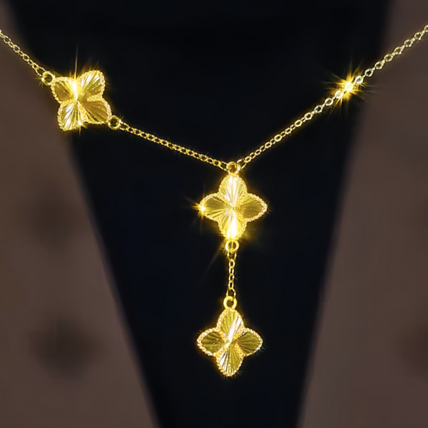 14K Gold-Plated Four-Leaf Clover Necklace