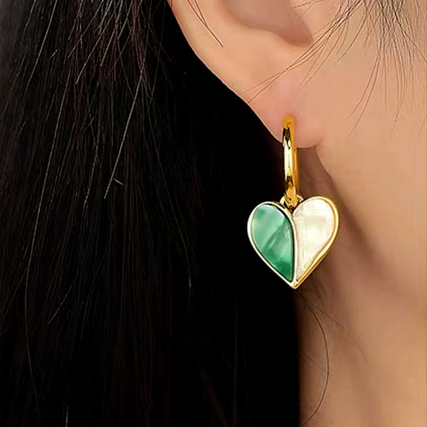 14K Gold-Plated Heart-Design Earrings