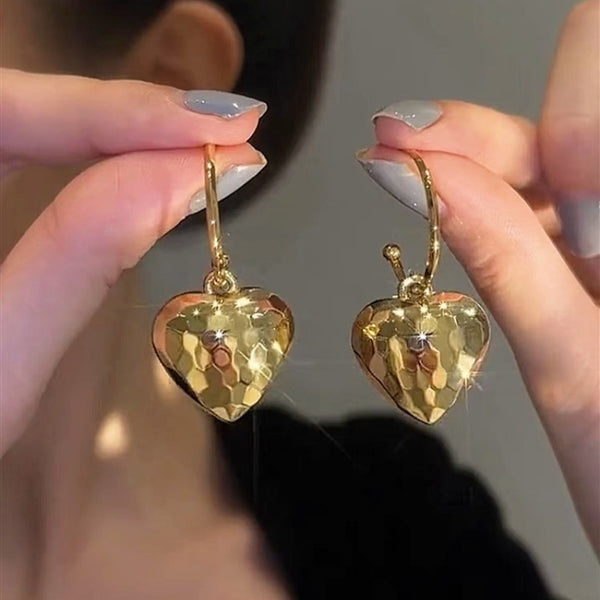 14K Gold-Plated Heart-Design Earrings