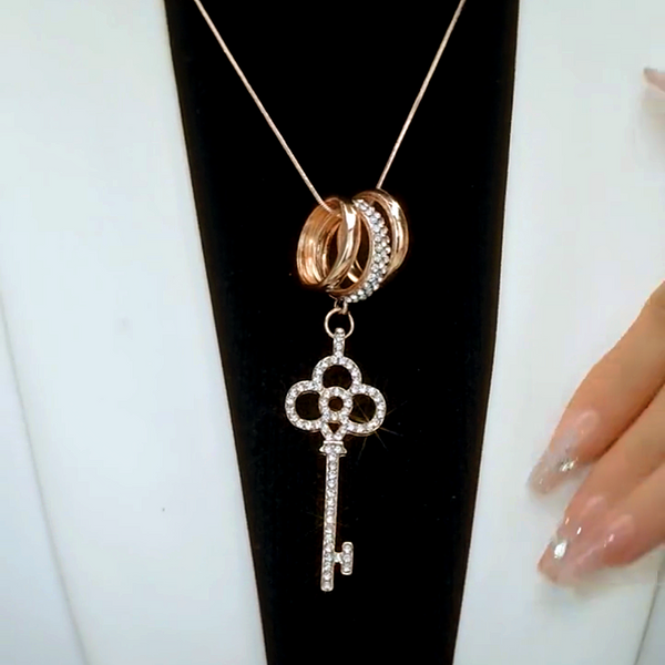 14K Gold-Plated Key Pendant Necklace