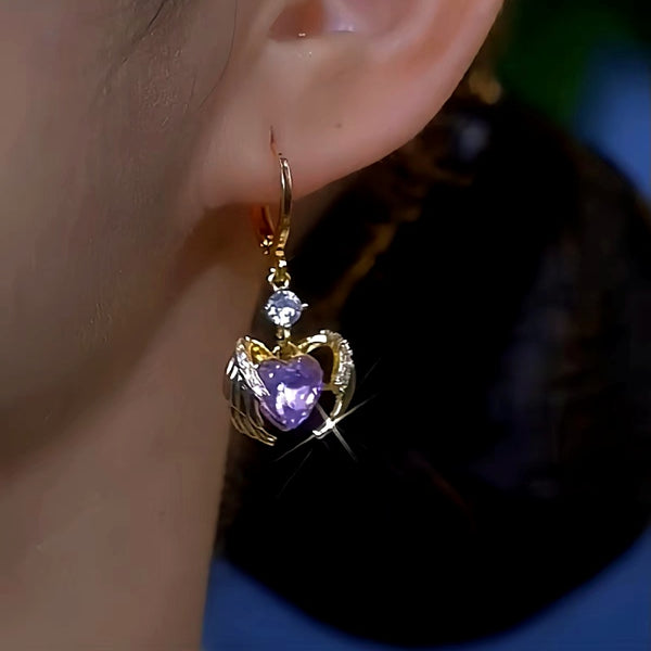 14K Gold-Plated Luxury Angel Wings Earrings