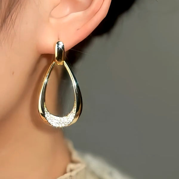 14K Gold-Plated Luxury Big Water Drop Earrings