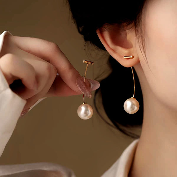 14K Gold-Plated Luxury Pearl Earrings