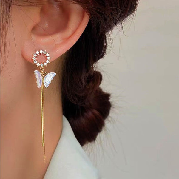 14K Gold-Plated Luxury Super Fairy Butterfly Earrings