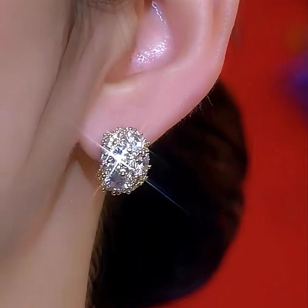 14K Gold-Plated Luxury Zircon Bling Earrings