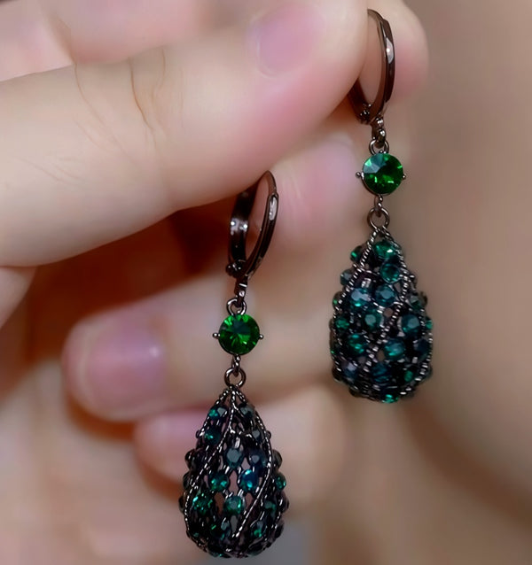 14K Gold-Plated Luxury Zircon Diamond Water Drop Earrings