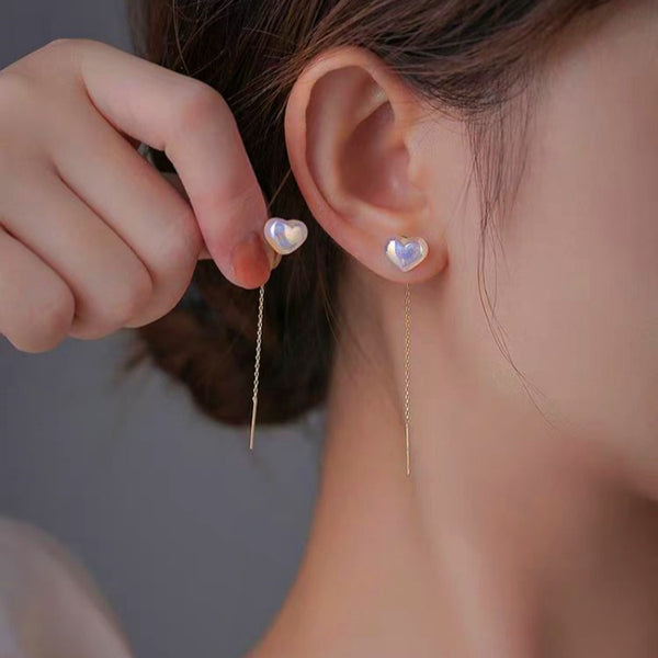 14K Gold-Plated Mermaid Heart Pearl Earrings