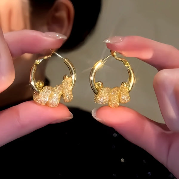 14K Gold-Plated Mesh Hoop Earrings