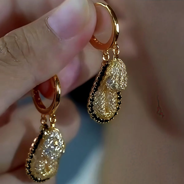 14K Gold-Plated Mesh Water Drop Earrings