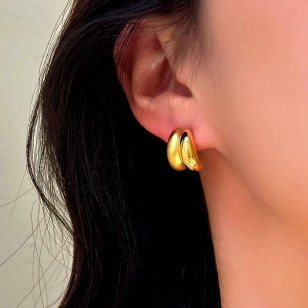 14K Gold-Plated Misty And Shiny Gradient Earrings