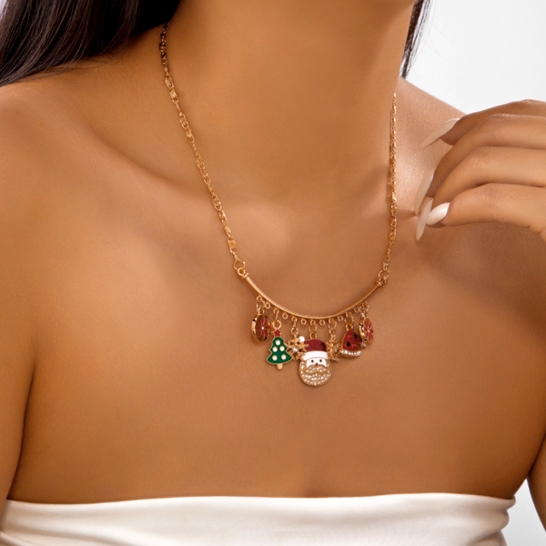 14K Gold-Plated New 2025 Christmas Necklace