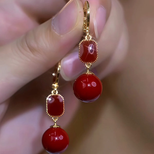 14K Gold-Plated Oil Drop Pearl Earrings