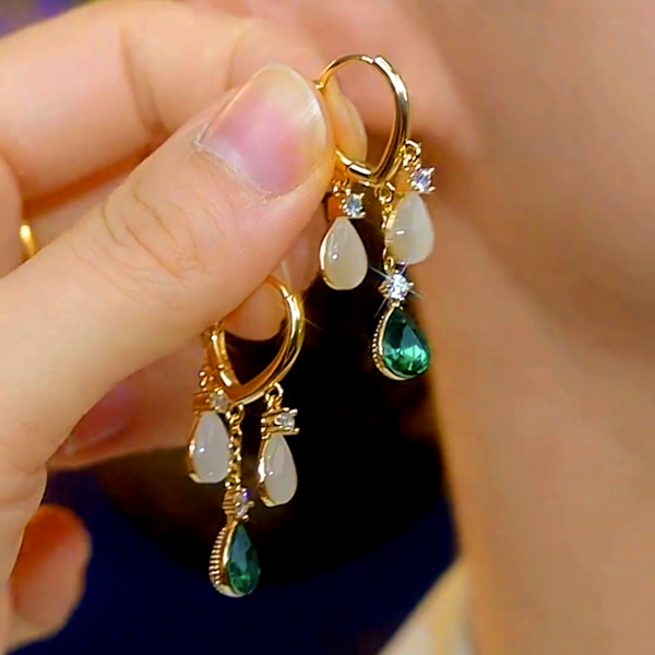 14K Gold-Plated Opal Drop Earrings