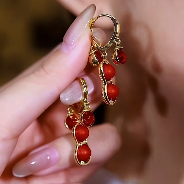 14K Gold-Plated Peanut Earrings