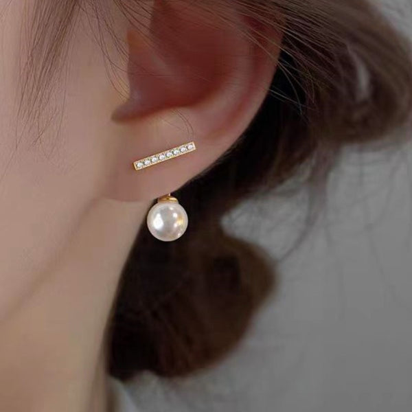 14K Gold-Plated Pearl Earrings
