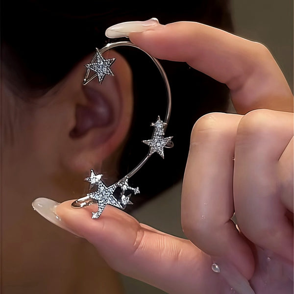 14K Gold-Plated Star Ear Cuffs ( 1 Pair )