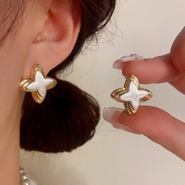 14K Gold-Plated Star Stud Earrings