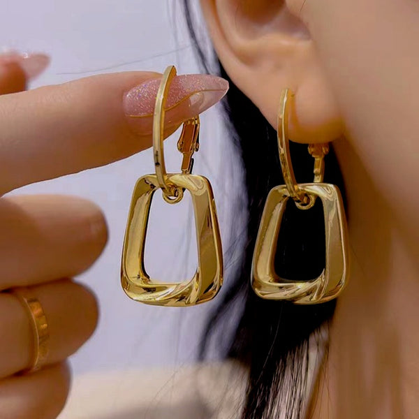 14K Gold-Plated Twisted Earrings