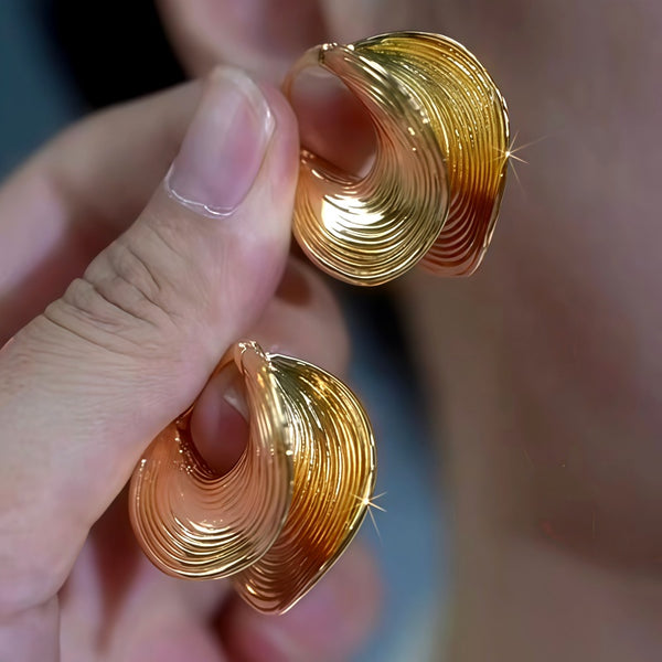14K Gold-Plated Unique Design Earrings