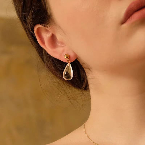 14K Gold-plated Elegant Water Drop Earrings