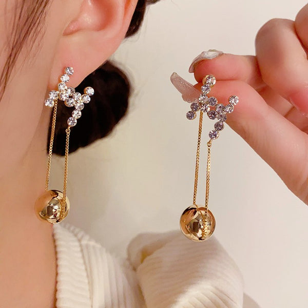 14K Gold-plated Fragrant Metal Ball Earrings