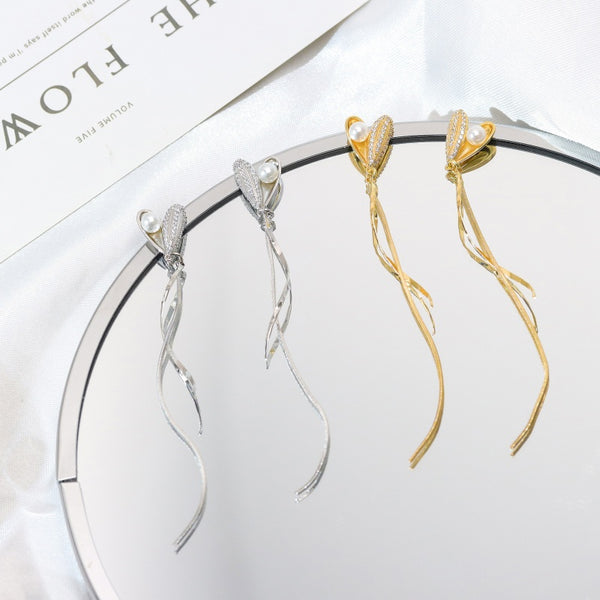 14K Gold-plated Heart-Design Earrings