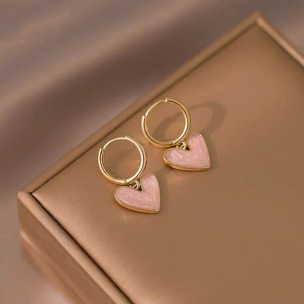 14K Gold-plated Heart-Design Earrings